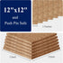 Felt Corkboards for Wall 6 Pack 12 x 12-1/3" Brown Self-Adhesive Cork Board Tiles Square Bulletin Board with 100 Push Pins Frameless Cork Tiles for Walls Home Office by NACHLYNN