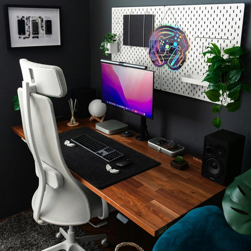 Gaming Neon Sign Smart Mirror LED Light with APP Control and Music Sync Color-Changing Gamer Wall Sign for Game Room