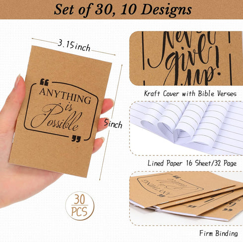 Fulmoon Inspirational Notepads and Pens - Mini Notebooks and Motivational Pens Bulk Gifts for Students