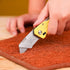 Folding Utility Knife, Box Cutter with Retractable Heavy Duty Design and 5-Piece Extra Blades