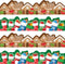 Gingerbread House Christmas Stocking Bulletin Board Decorations - 63ft Winter Border Paper for Classroom, Office