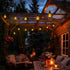 21Ft 10 Bulbs, Jnaurb Solar String Lights for Outside, Patio Lights with Flickering Flame Light Waterproof Warm White
