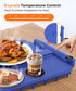6-Level 1-6h Waterproof Food Warming Mat, Color-Changing Electric Heating Tray with Temperature Control, Timers