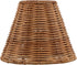 Aspen Creative 51003 3" 6" 5-1/4" Empire Clip-On Chandelier Lamp Shade, Natural Rattan, Top x Bottom x Slant Height