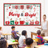 Winter Bulletin Board Decorations Merry Christmas Cutouts, Hot Cocoa Set for Holiday Classroom Decor