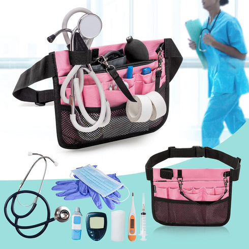 Pack Damero Nurse Fanny Pouch, Nurse Waist with Tape Holder, Nurse Waist Organizer Belt for Stethoscopes, Bandage