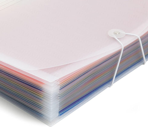 Smead Poly Desktop Expandable File, 24 Pockets, Flap and Cord Closure, Letter Size (70897)