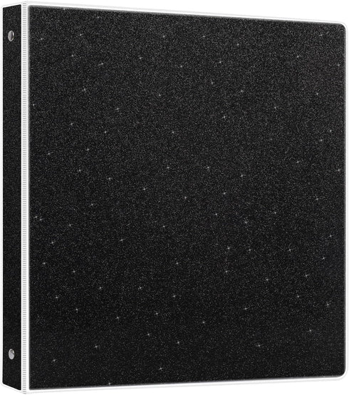 NatureTouch 3 Ring Binder, Glitter 1 Inch Organizer (10.5'' x 11.5''), Waterproof Durable View Binder, Holds 300 Pages