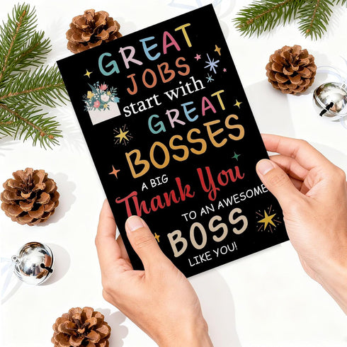 Boss Day Card Bosses Day Cards Gifts Boss Gifts for Men Thank You Card Gift for Leader Manager Bosses Birthday Gift