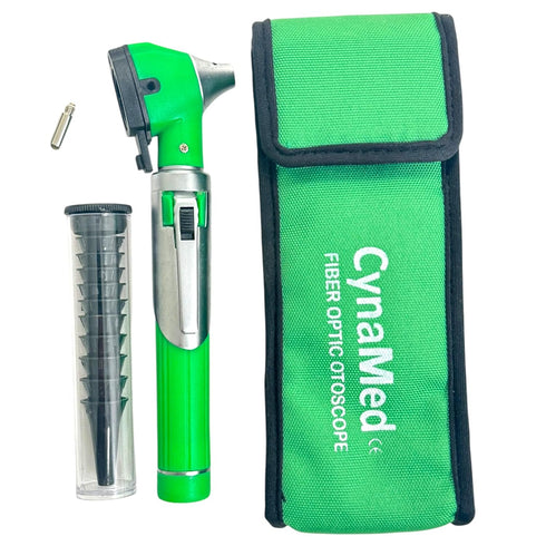 Set-Pocket Cynamed Mini Otoscope Size, Fiber Optic Otoscope Diagnostic Ear Care Tool-Pocket Otoscope (Green)