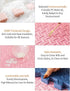 BK&MF 12" Room,White+blue,16PCS Interlocking Foam Floor Tiles, Thickened Baby Crawling Mat, Non-Slip Shock Absorbent