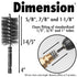 6pcs Copper Tube Pipe Cleaner for Fittings, 1/2” 3/4” 1” Pipe Cleaning Brush Set, Stainless Steel Wire Bore Brushes for Power Drill, 1/4 Inch Hex Shank