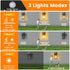 2 Pack 3 IP65 E26 Bulb Solar Porch Lights Outdoor, Dusk to Dawn & Motion Sensor Solar Wall Light with Lantern Shape
