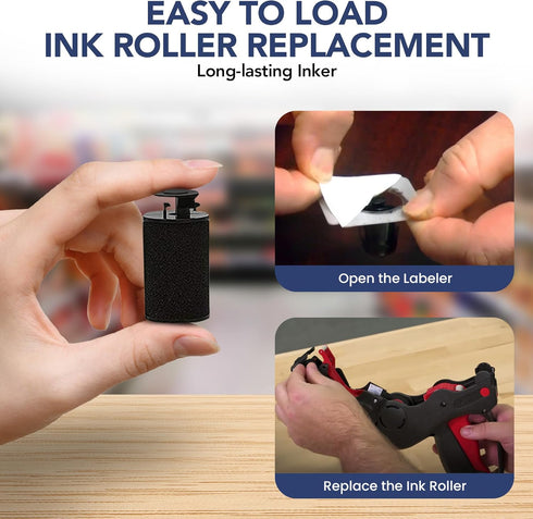 Perco Ink Roll for Monarch 1130, 1131, and 1136 Price and Date Guns - Pack of 4 Replacement Inkers, Easy to Load, Made