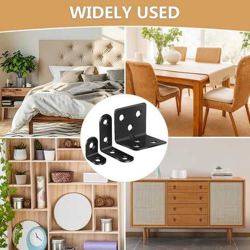 25Pcs 3 82Pcs MAPVOLUT L Brackets for Shelves, Sizes Angle Corner Braces Metal L Bracket Heavy Duty for Wood, Sturdy