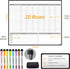 JJPRO Magnetic Dry Erase Chore Chart for Multiple Kids and Adults:Large Whiteboard16"x19"-Chore Kids,Calendar,Meal Board Notes All-in-One,Behavior Kids,Teenagers, White by JJPRO