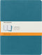 Moleskine Cahier Journal, Soft Cover, XL (7.5" x 9.5"), Ruled/Lined, Brisk Blue, 120 Pages (Set of 3)