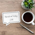 Speech Bubble Shaped Sticky Note Pad Assortment, 6.5" x 5", Set of Three Black Line Sticky Note Designs