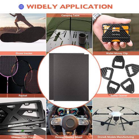 ARRIS 240 x 240 x 3.0MM Carbon Fiber Sheet, Available in Various Thicknesses for RC Aircraft
