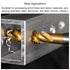 uxcell M6 x 1 Spiral Flute Tap and Twist Drill Bit Set, 5.0mm Metric Titanium Plated High Speed Steel Tool