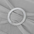 JKDMJF 50 Pack Stretch Spandex Silver Gray Chair Sashes Bows - Universal Chair Bands with Silver Buckle for Wedding