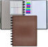 Discbound Notebook - Letter Size Faux Leather Cover, 120 gsm Heavyweight Paper, 40 Margin Sheets, 5 Tabs