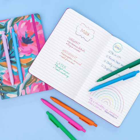 PAPERAGE Gel Pens, 20 Pack Colored Gel Pens, 0.7mm Medium Point, Smooth Writing for Journals & Notebooks