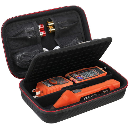 Carrying Case for Klein Tools ET310 AC Circuit Breaker Finder & 80041 Outlet Repair Tool Kit, Black Organizer Bag