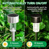 SOLPEX 12 Pack Solar Outdoor Pathway Lights, Stainless Steel Waterproof LED Landscape Lighting for Lawn and Driveway