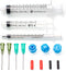 K1-3PK All-Purpose Industrial Syringe Kit, 1ml/3ml/10ml with Dispensing Tips, Syringe Caps and Tip Covers