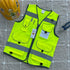 TCCFCCT High Visibility Vest with 9 Pockets, Reflective Safety Work Vest for Men Women, Meets ANSI/ISEA Standards