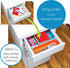 Three by Three Seattle 6 Piece Multicolor Shallow Metal Organizer Tray Set for Storing Makeup, Stationery, Utensils in