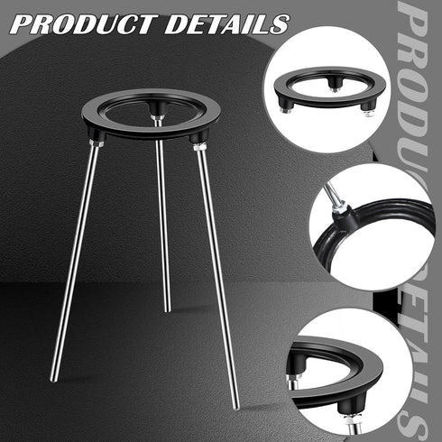 12 Inch Tripod Stand with 4 Pcs Mesh Screen, Cast Iron Removable Legs for Bunsen Burner Lab Equipment