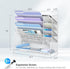 Wall Mounted File Organizer, 5-Tier Desk Organizer with 4 Pen Holders, Mesh Accessories for Office Supplies, White
