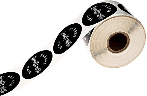 Please Handle with Care Label, 500 Small Business Shipping Stickers, 2" Order Package Envelope Seals, Made in The USA