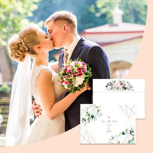 Goefun A7 White Envelopes, 100 Pack, 5x7 Printable Self Seal Envelopes for Cards, Weddings, 120GSM