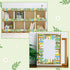 65ft Set BeYumi Plant Bookshelf Border Trim - Spring Green Plant Books Rolled Border Trim Green Potted Plants Bookshelf