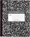 ROARING SPRING Wide Ruled Flexible Cover Composition Book, 8.5" x 7" 48 Sheets, Black Marble