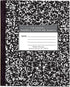 ROARING SPRING Wide Ruled Flexible Cover Composition Book, 8.5" x 7" 48 Sheets, Black Marble