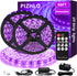 66 Foot Black Light Strips & Remote, Dimmable Flexible Blackights Strip Lights