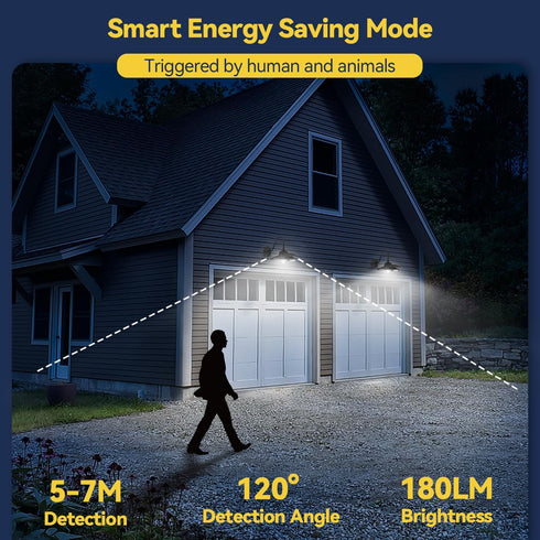 3 APONUO Solar Barn Light with Lighting Modes, Motion Sensor, Waterproof Rustic Vintage Gooseneck Solar Shed Light