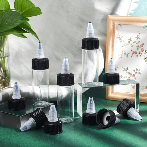 OLYCRAFT 36pcs Squeeze Bottle Cap, 24/410 Natural Twist Top Caps, Black Replacement Caps