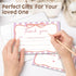 BWTRVL Set, B05 Kids Thank You Cards with Envelopes, Pink Ribbon Theme Fill in the Blank Thank You Notes for Kids