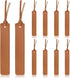 Zonon 10 Pieces Handmade Genuine Leather Bookmarks, Personalized Page Markers for Book Lovers (Light Tan)