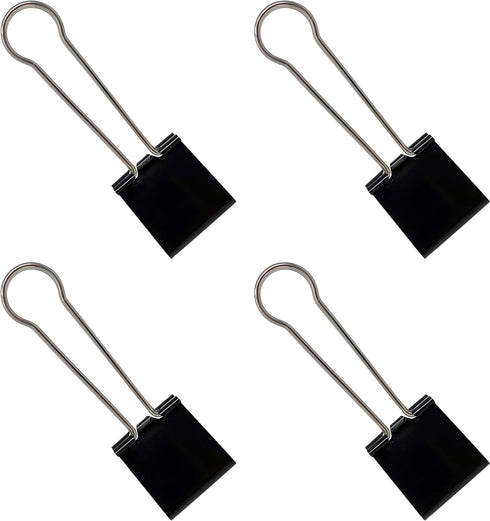 Super Extra Large Binder Clips, Black 2-1/3in (4-Pack)