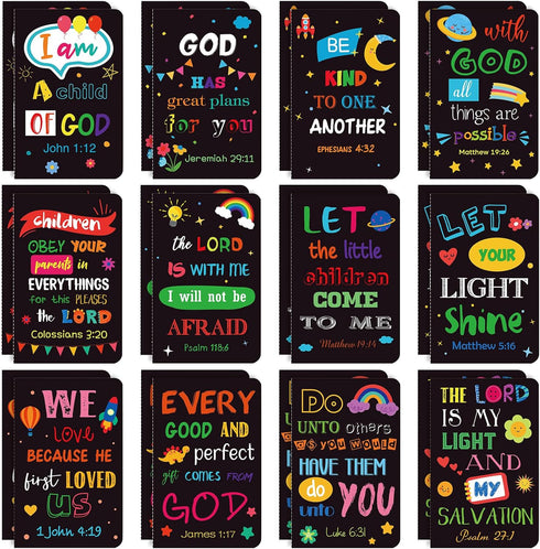 Bible Verse Notebook - Christian Inspirational Mini Notepads, Small Pocket Notebooks, Religious Motivational Gifts for