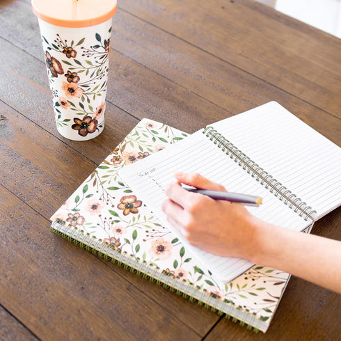 Steel Mill & Co Cute Green Mini Spiral Notebook, 8.25" x 6.25", Durable Hardcover with 160 Lined Pages