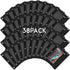IKAYAS 38 Pack Black Pencil Pouch for 3 Ring Binder, Bulk Pencil Case for Classroom Supplies