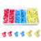 120PCS Nylon Insulated Flag Spade Quick Disconnects, 90 Degree Electrical Female Crimp Terminals AWG22-10