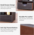 KINGFOM PU Leather Desk Organizer, Pen Pencil Holder Caddy Storage Box with Drawer, 6 Compartments (Brown)